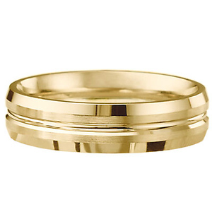 6mm 14k Yellow Gold Designer Band