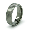 7mm Three Engraved Striped Pattern Titanium Band