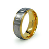 Gold Plated Carved Titanium Wedding Band
