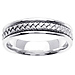 5.5mm Woven 14K White Gold Wedding Ring thumb 0