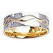 Wave Design 14K Two Tone Wedding Band thumb 0