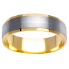 6mm 14K Two Tone Gold Wedding Band