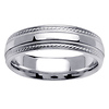 Designer Edge Milgrain 14K White Gold Band