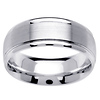 8mm Brushed Center 14K White Gold Wedding Band