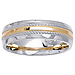 Two Tone 14K Designer Wedding Band thumb 0