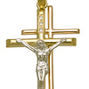 Tri Color Cubic Zirconia Crucifix