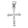 14k White Gold Cubic Zirconia Cross