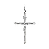 Fancy 14k White Gold Crucifix