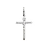 14K White Gold Classic Crucifix