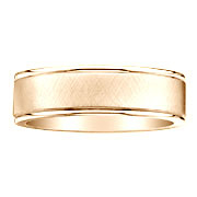 14K 7mm Brush Finish Yellow Gold Wedding Ring