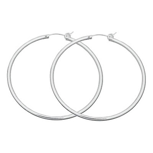 Medium Silver Hoops