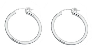 Small Silver Hoops