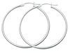 Large Flat Silver Hoops