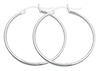 Flat Silver Hoops