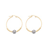 CZ Ball Hoop Earring