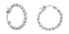 White Gold Beaded Hoops