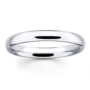 18k White Gold Benchmark 3mm Wedding Ring