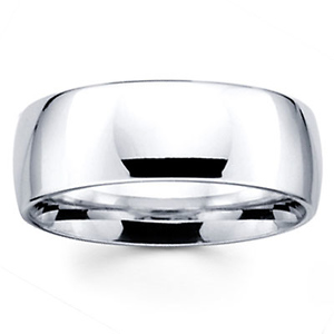 18k White Gold Benchmark 8mm Wedding Ring