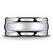 Men's 10mm Comfort-Fit High Polished Round Edge Argentium Silver Band thumb 1