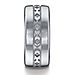 Men's 10mm Comfort-Fit Satin X-Pattern Argentium Silver Band thumb 1