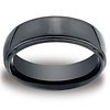 7mm Step Down Comfort-Fit High Polished Ceramic Ring thumb 0
