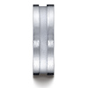 7mm Comfort-Fit Satin-Finished Center Channel Argentium Silver Band thumb 1