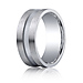 9mm Satin Channel Center Comfort-Fit Argentium Silver Wedding Band thumb 2
