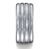 10mm Comfort-Fit Satin Triple Braid Argentium Silver Band for Men thumb 1