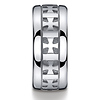 10mm Comfort-Fit Celtic Cross Argentium Silver Ring for Men thumb 1