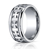 10mm Comfort-Fit Celtic Cross Argentium Silver Ring for Men thumb 2