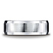 7mm Comfort-Fit Four Sided Argentium Silver Wedding Band thumb 1