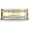 14K Yellow Gold Satin Diamond Benchmark Band thumb 1