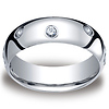 6mm 14kt White Gold Comfort Fit Diamond Benchmark Ring (0.32ctw) thumb 0