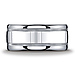 10mm Comfort-Fit Polished Milgrain Argentium Silver Men’s Wedding Ring thumb 1