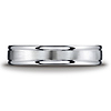 5mm Satin Center Polished Edge Argentium Silver Benchmark Wedding Band thumb 1