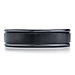 6mm Satin Center Round Edge Comfort-Fit Ceramic Ring thumb 1