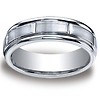 Cobaltchrome 7mm Comfort-Fit Satin-Finished Round Edge Design Ring thumb 0