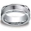 Cobaltchrome 8mm Comfort-Fit Satin-Finished Round Edge Design Ring thumb 0