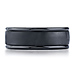 Black Ceramic 8mm Satin Center Comfort-Fit Polished Benchmark Ring thumb 1