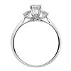 Three Stone Round Cut 14K White Gold  CZ Engagement Ring thumb 1