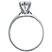 Cathedral Set Round Cut CZ Engagement Ring in 14K White Gold thumb 1