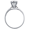 Cathedral Set Round Cut CZ Engagement Ring in 14K White Gold thumb 1