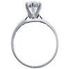 Cathedral Set Round Cut CZ Engagement Ring in 14K White Gold thumb 1