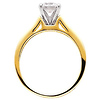 Round Cut 14K Yellow Gold CZ Engagement Ring thumb 1
