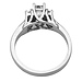 Classic Three Stone Emerald Cut Engagement Ring thumb 2