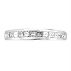 14K White Gold Three-Stone Diamond Wedding Ring Set thumb 3