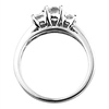 14K White Gold Three-Stone Diamond Wedding Ring Set thumb 2