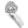 14K Round Diamond Heart Promise Ring (0.75 ctw) thumb 2