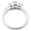 14K White Gold 3 Stone Princess Cut Diamond Wedding Ring Set 0.92ctw thumb 6