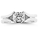 14K Solitaire Princess Cut Diamond Engagement Ring (0.75 ctw) thumb 1